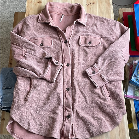 Free People Oversized Slouchy Terry Cloth Ruby Jacket - Picture 5 of 11